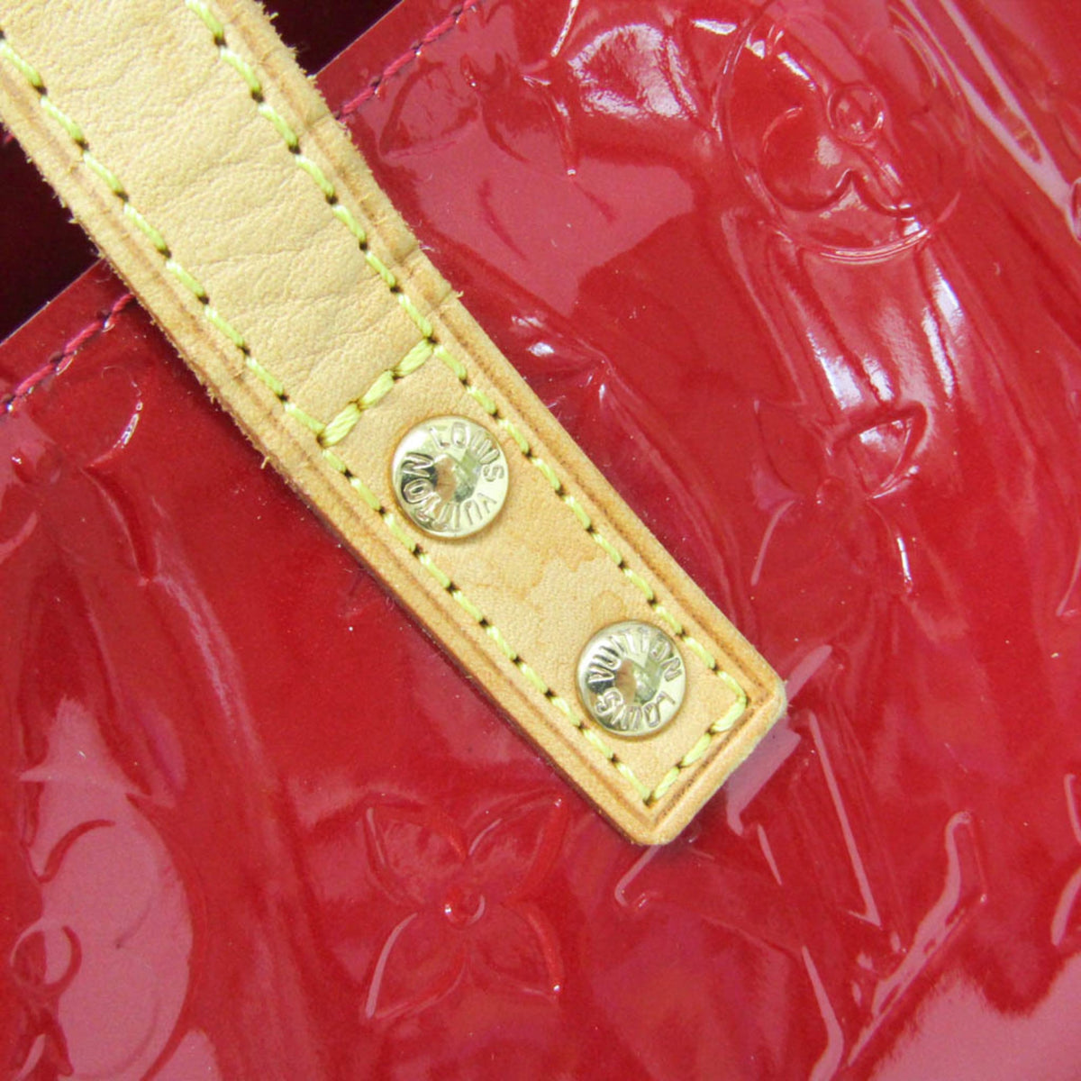 Louis Vuitton Reade Monogram Vernis, Red, Patent Leather, Handbag