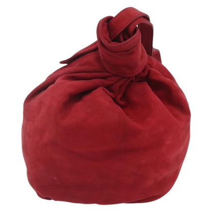 Loewe Anagram Leather, Red, Suede, Shoulder Bag