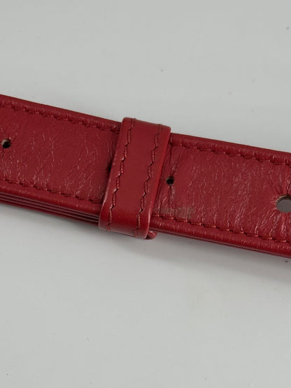 Chanel So Black Gabrielle Hobo Chevron Aged Calfskin, RED, LEATHER, Handbag