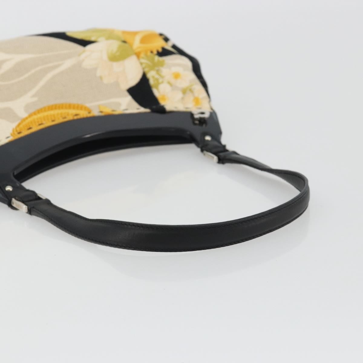 Salvatore Ferragamo Gancini Canvas, Beige, Canvas, Crossbody Bag
