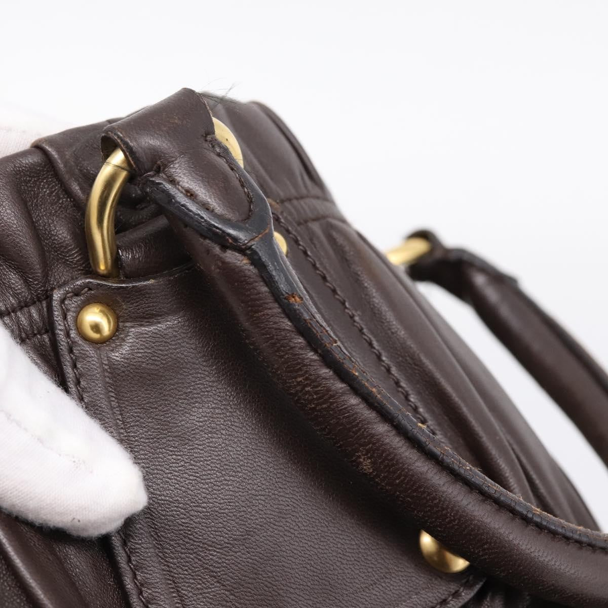 Prada Gaufre Nappa Leather, Brown, Leather, Tote Bag