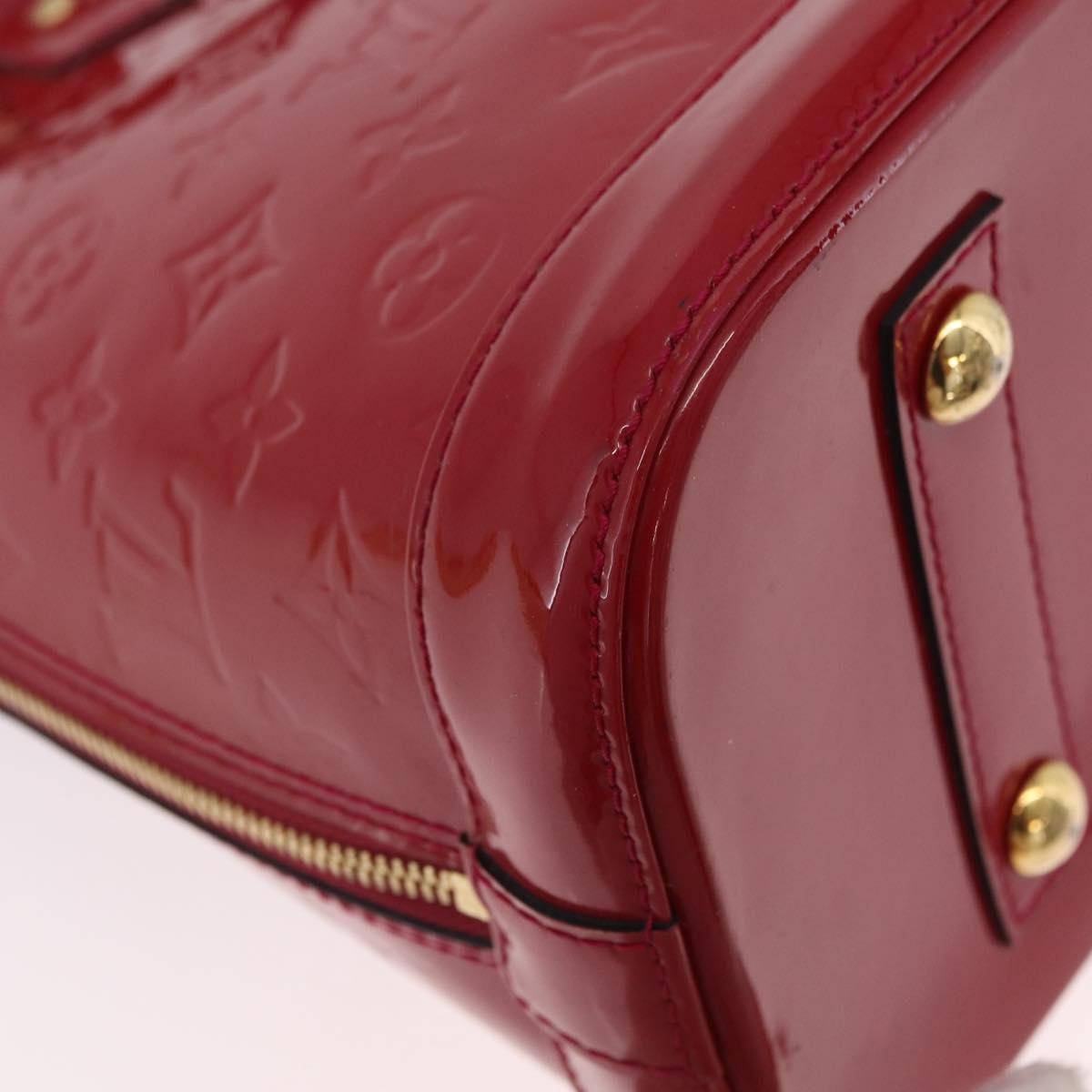 Louis Vuitton Alma Monogram Vernis, Pink, Patent Leather, Handbag