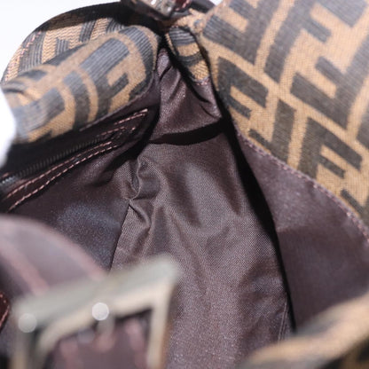 Fendi Baguette Pochette Zucca Canvas, Brown, Canvas, Clutch