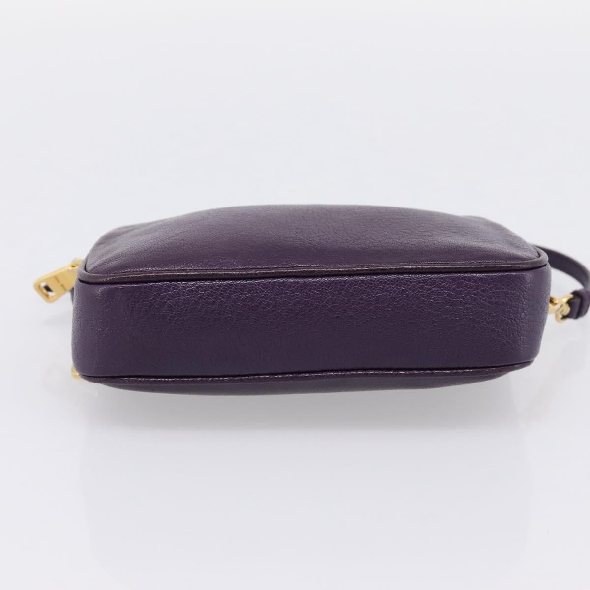 Miu Miu Double Zip Pochette Printed Leather, Purple, Leather, Clutch