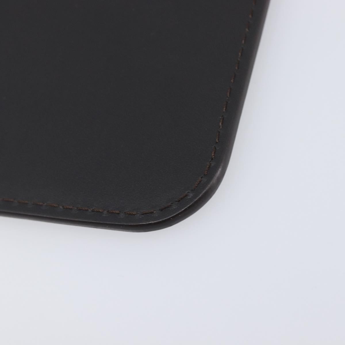 Louis Vuitton Neverfull Pochette Leather, Brown, Leather, Clutch