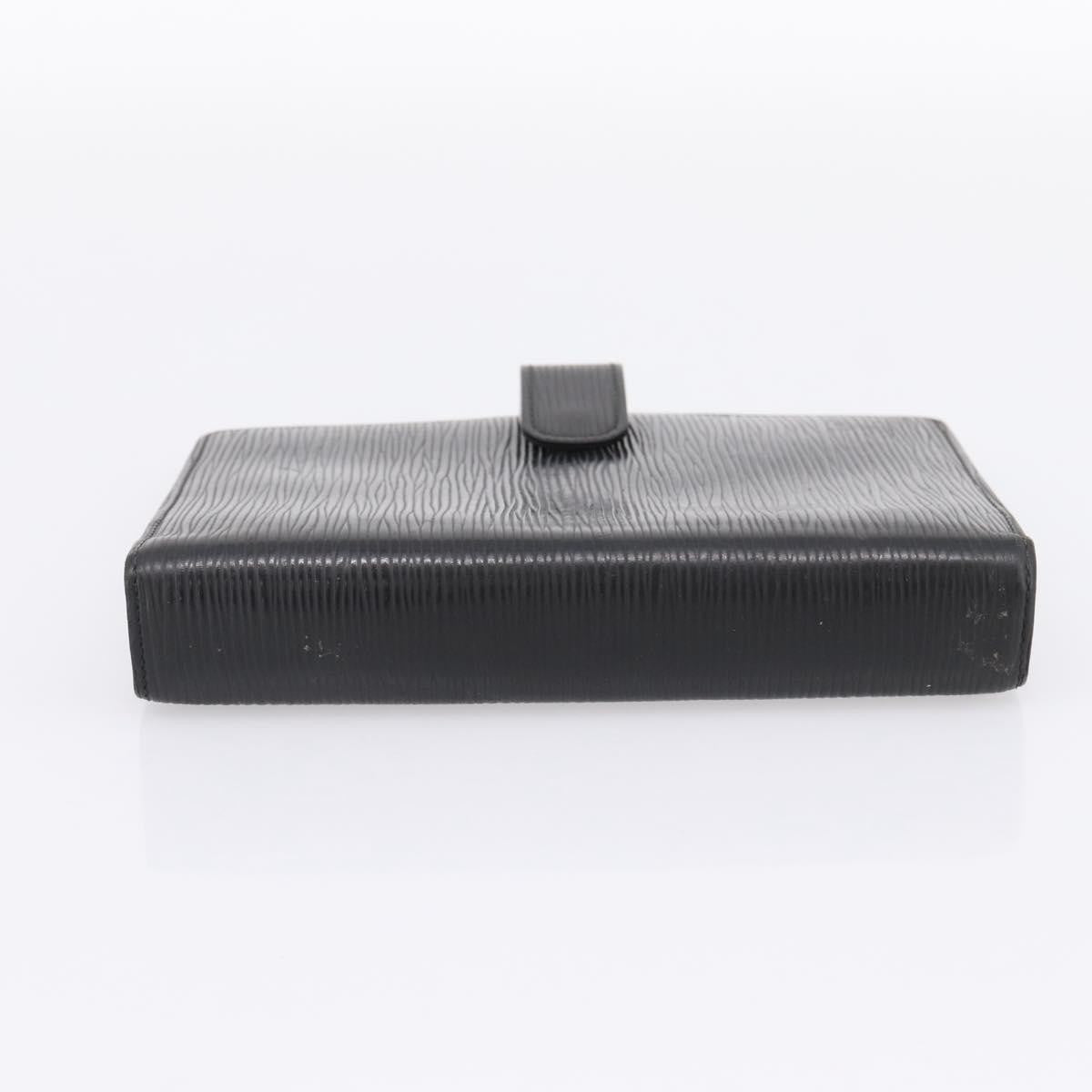 Louis Vuitton Agenda Cover Epi Leather, Black, Leather, Wallet