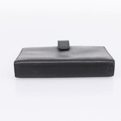 Louis Vuitton Agenda Cover Epi Leather, Black, Leather, Wallet