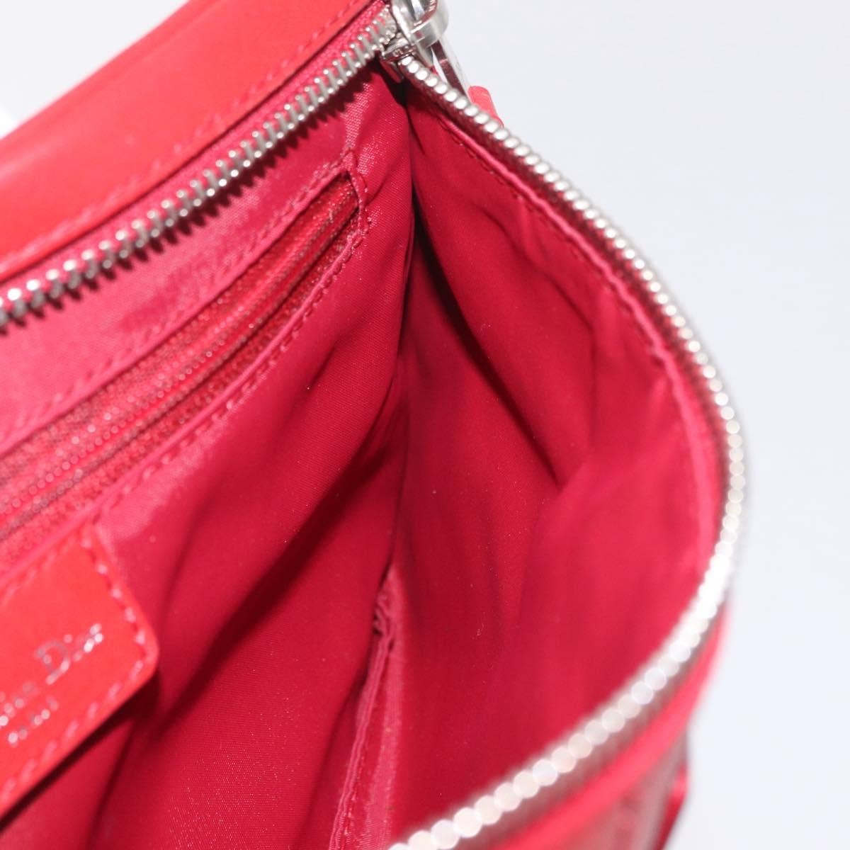 Christian Dior Vintage Street Chic Diorissimo Canvas with Leather, Red, Canvas, Shoulder Bag