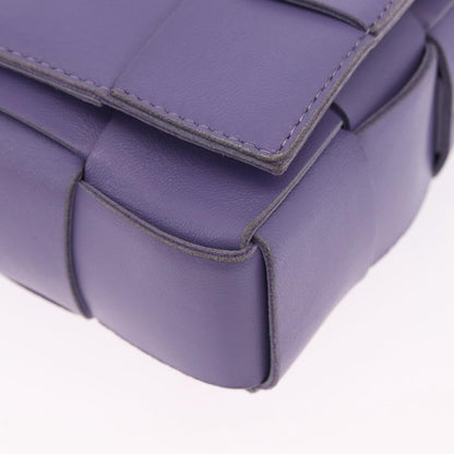 Bottega Veneta Cassette Maxi Intrecciato Leather, Purple, Leather, Crossbody Bag