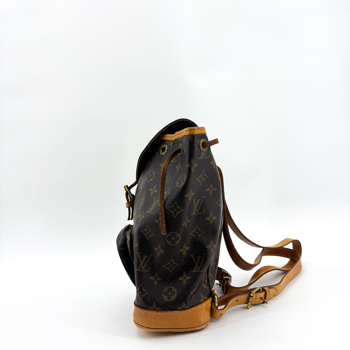 Louis Vuitton Vintage Montsouris Monogram Canvas, Brown, Canvas, Backpack