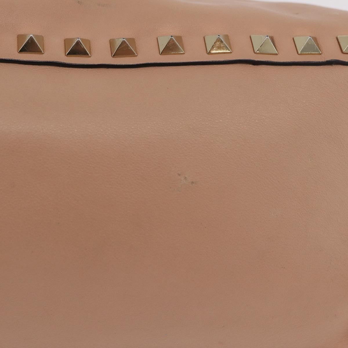 Valentino Garavani Rockstud Soft Leather, Beige, Leather, Tote Bag