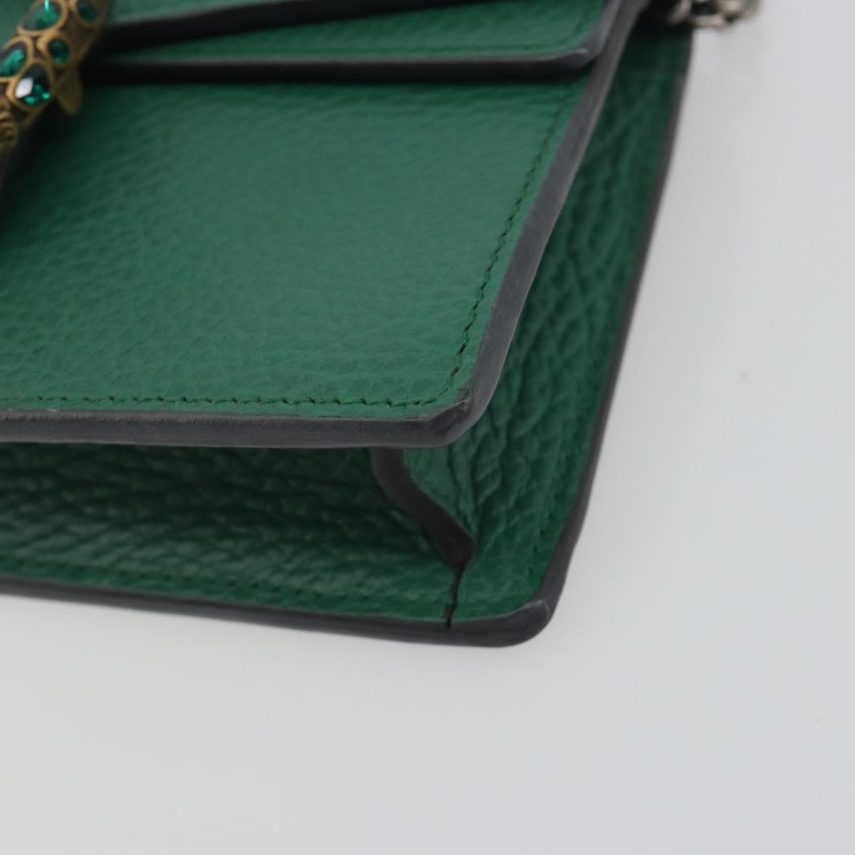 Gucci Dionysus Leather, Green, Leather, Shoulder Bag
