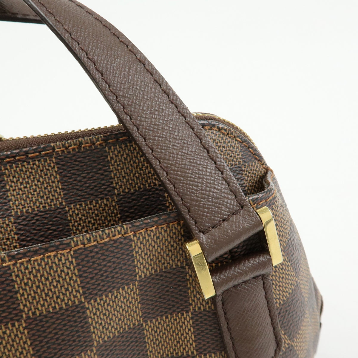 Louis Vuitton Belem Damier, Brown, Canvas, Handbag