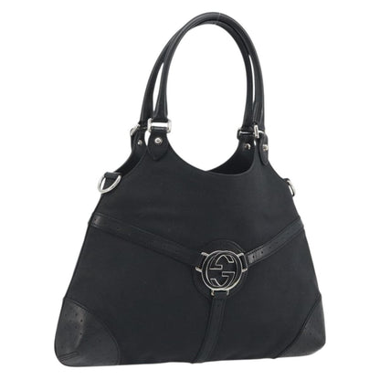 Gucci Reins Web Canvas, Black, Canvas, Shoulder Bag