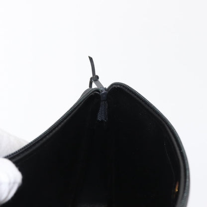 Christian Dior Vintage Honeycomb Zip Coated Canvas, Black, Canvas, Clutch