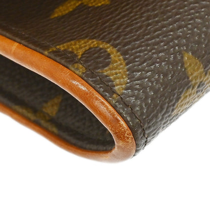 Louis Vuitton Twin Monogram, Brown, Canvas, Clutch