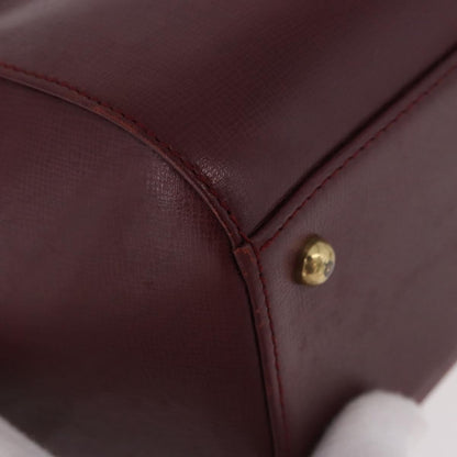 Cartier Must Line Leather, Burgundy, Leather, Handbag