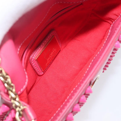 Christian Louboutin Sweet Charity Spiked Leather, Pink, Leather, Crossbody Bag