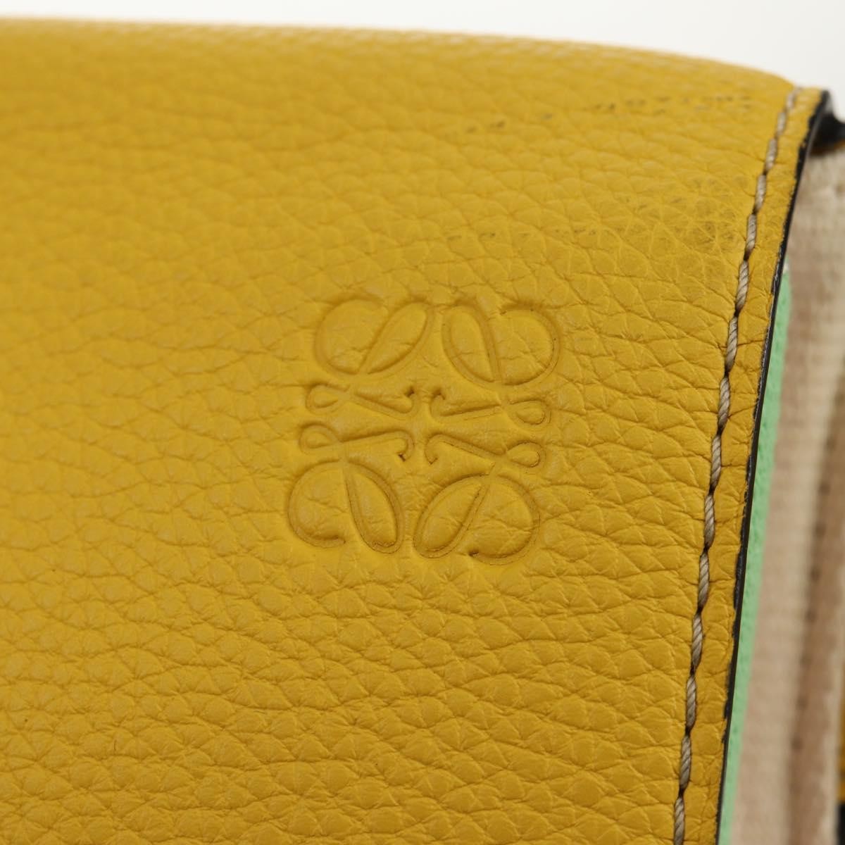 Loewe Military Messenger Leather, Yellow, Leather, Clutch