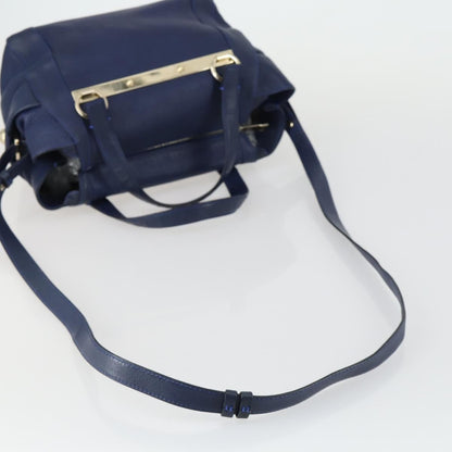 Chloe Bridget Convertible Satchel Leather, Navy, Leather, Handbag