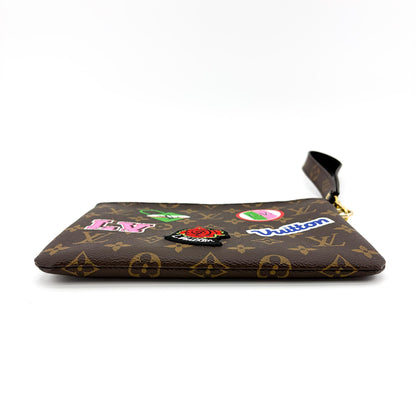 Louis Vuitton City Pouch Limited Edition Patches Monogram Canvas, Brown, Canvas, Clutch