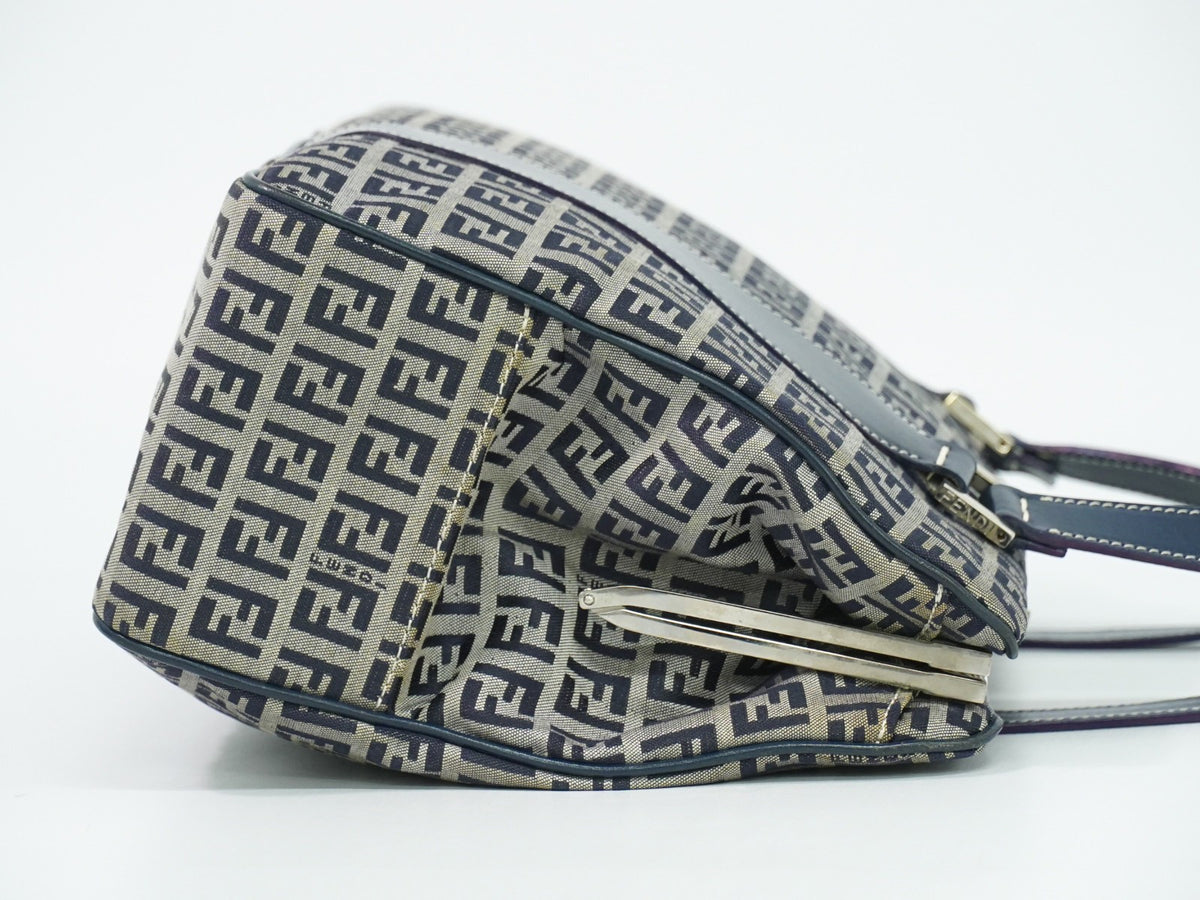 Fendi Vintage shoulderbag Canvas, Navy, Canvas, Shoulder Bag