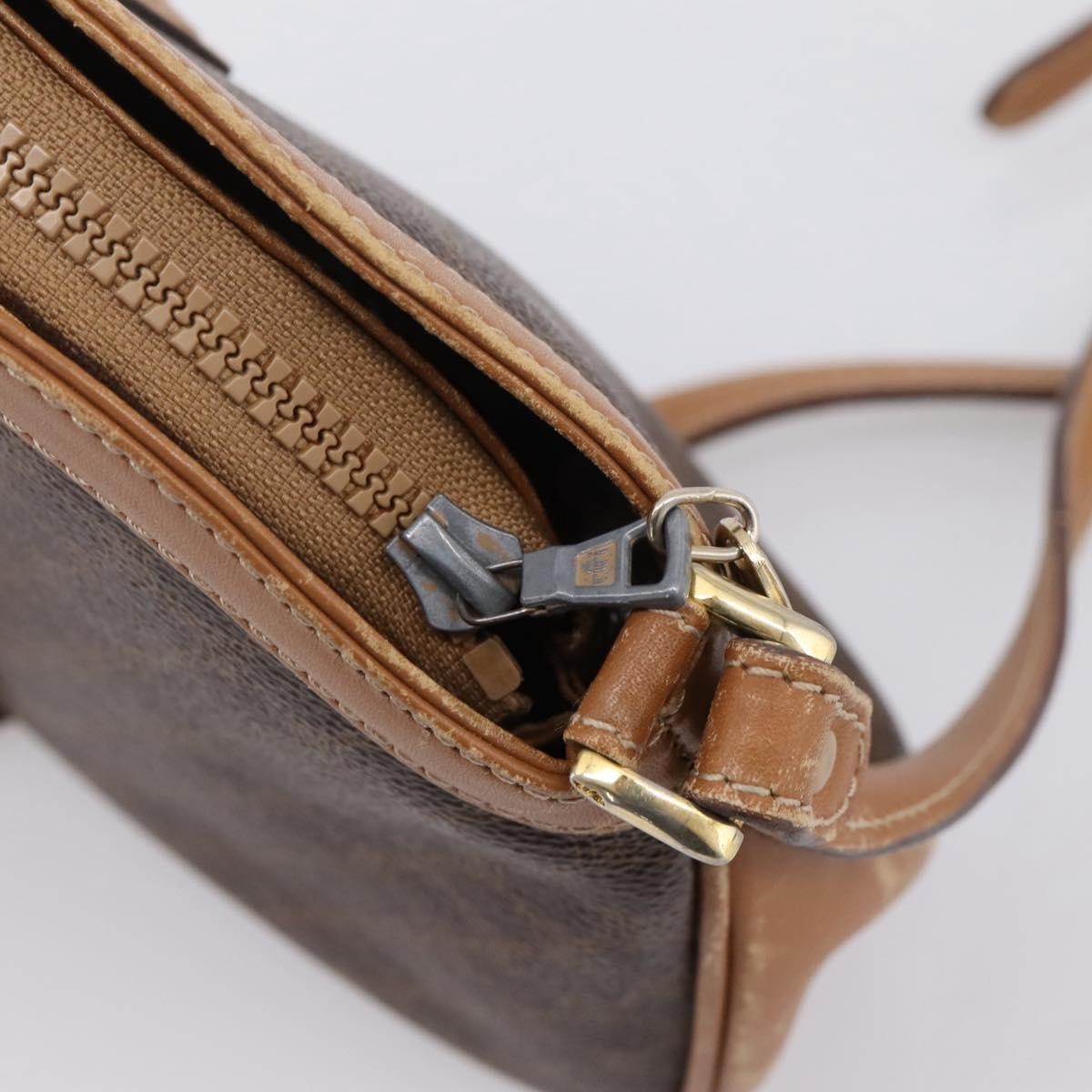 Celine Macadam Shoulder Canvas, Brown, Canvas, Crossbody Bag