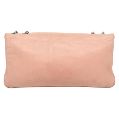 Chanel Mademoiselle Chocolate Bar Clutch Quilted Lambskin, PINK, LEATHER, Shoulder bag