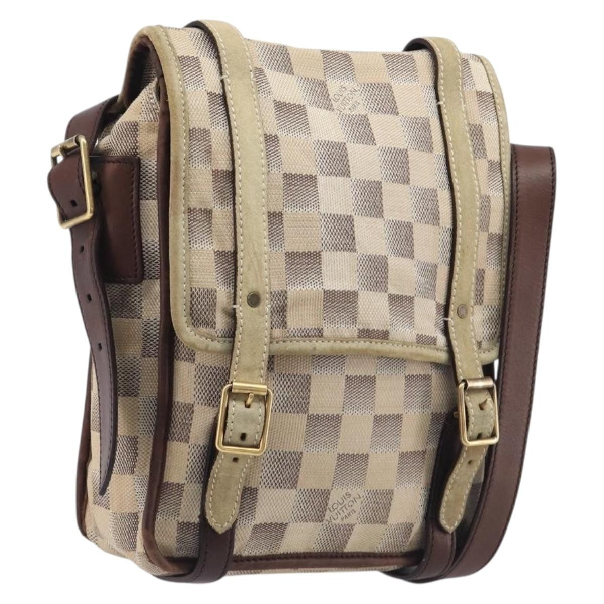 Louis Vuitton Trotteur Damier Lune, White, Canvas, Handbag