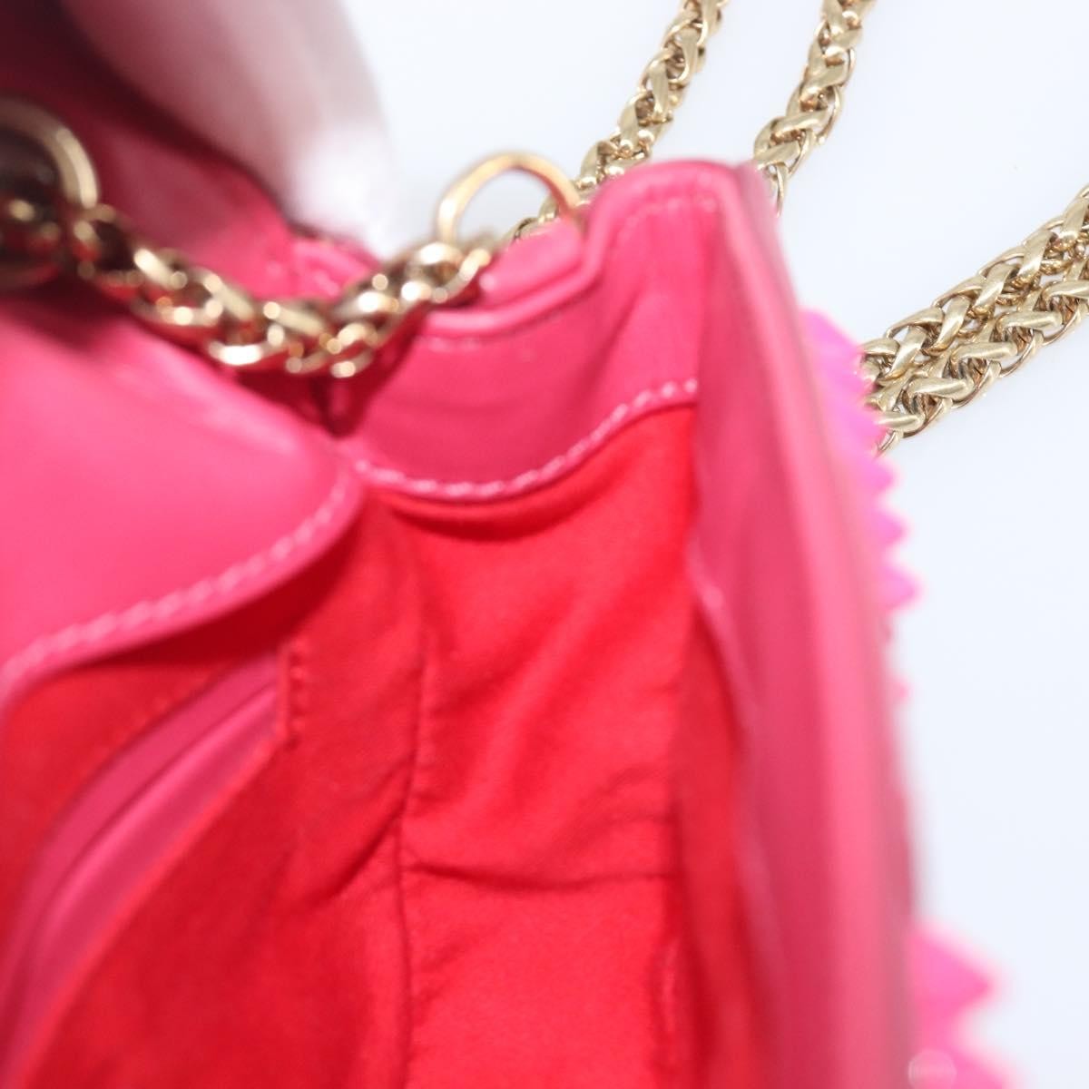 Christian Louboutin Sweet Charity Spiked Leather, Pink, Leather, Crossbody Bag