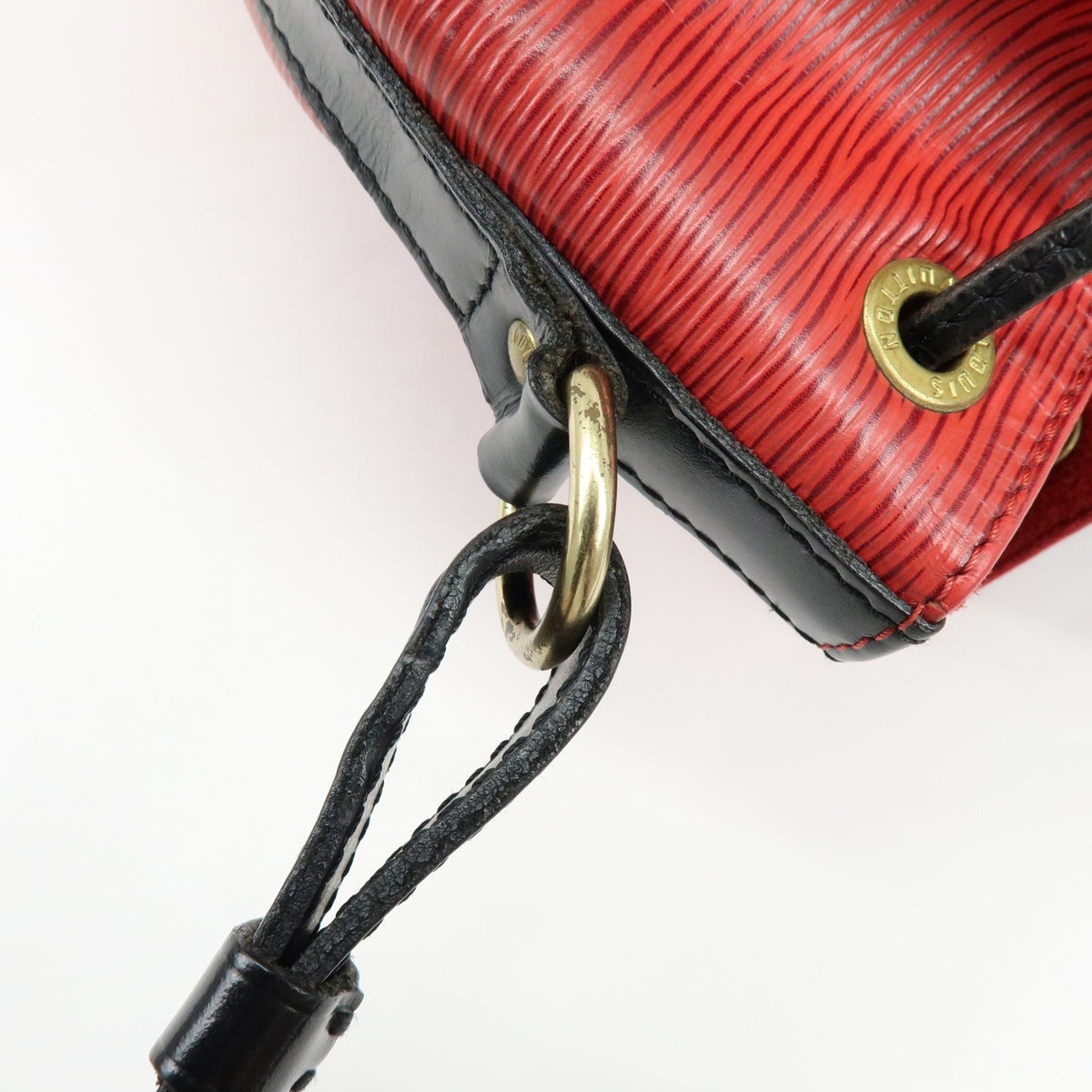 Louis Vuitton Bicolor Petit Noe Epi Leather, Red, Leather, Handbag