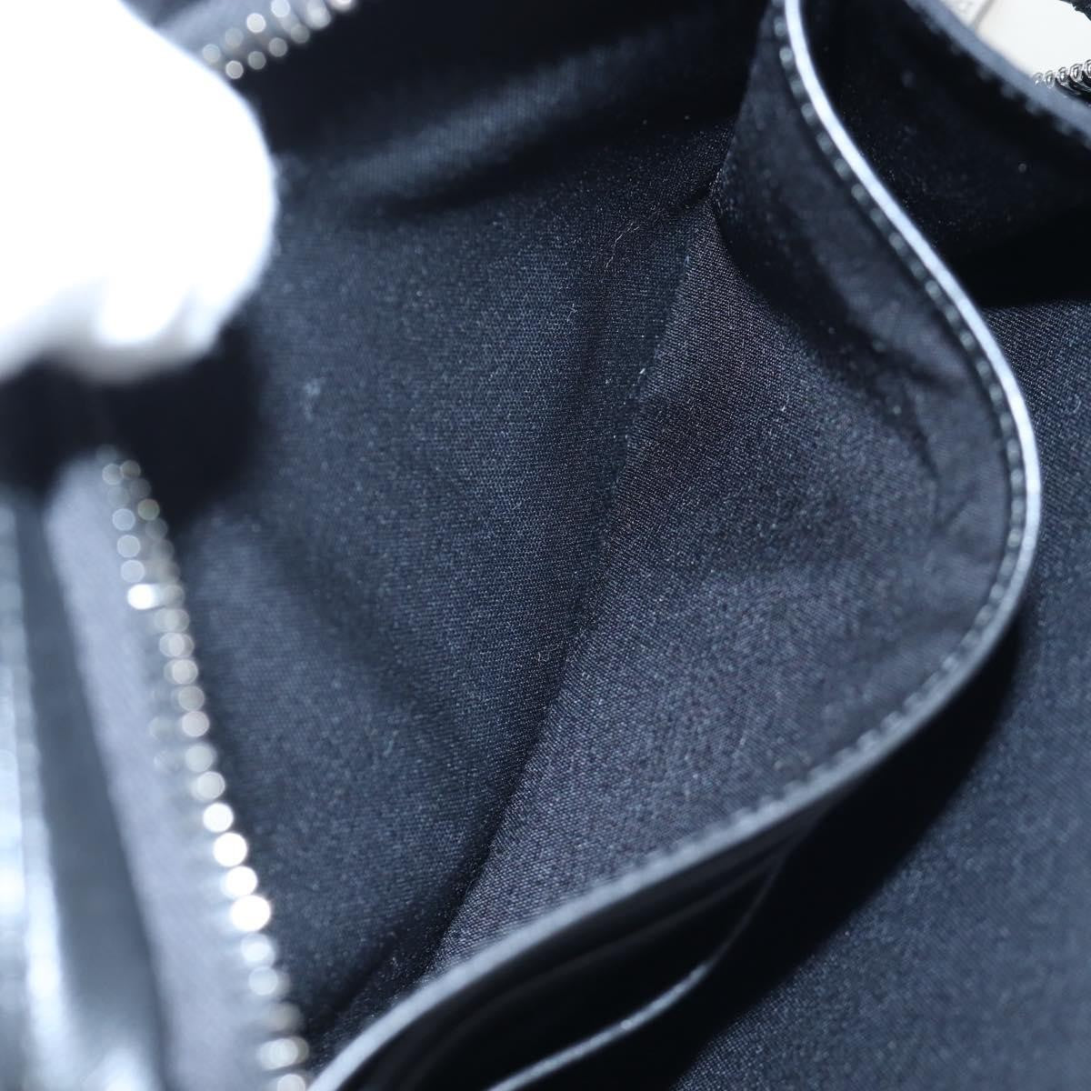 Christian Dior Double Zip CD Diamond Coated Canvas, Black, Canvas, Crossbody Bag