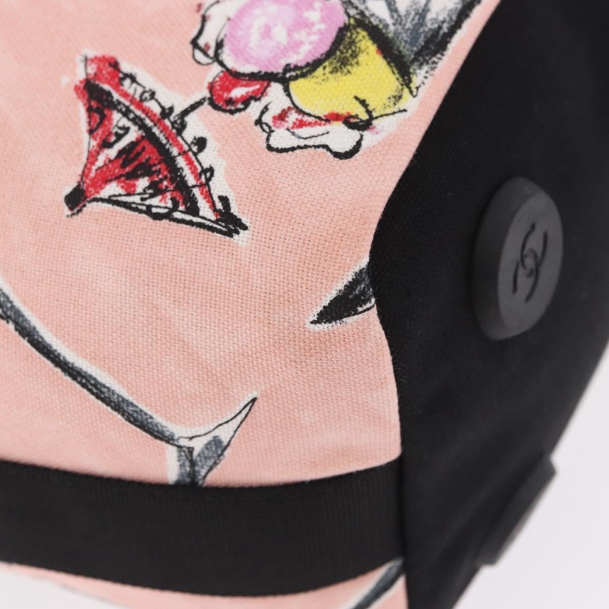 Chanel Ice Cream Sundae Printed Canvas, Pink, Canvas, Shoulder Bag