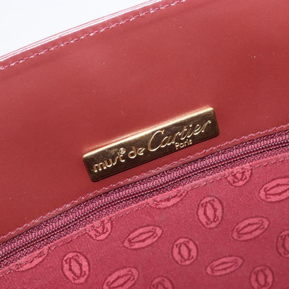 Cartier Must Line Leather, Burgundy, Leather, Handbag