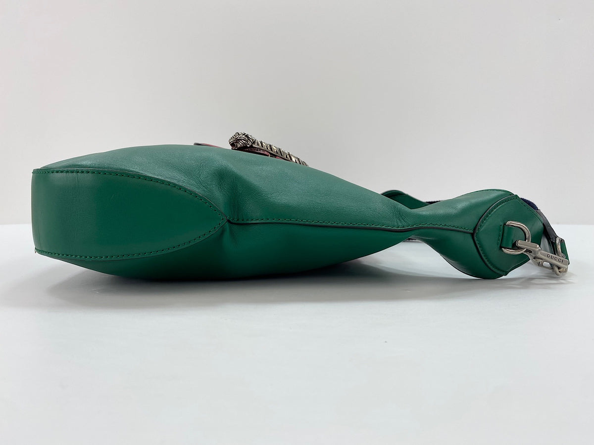 Gucci Dionysus Hobo Leather, Green, Leather, Shoulder Bag