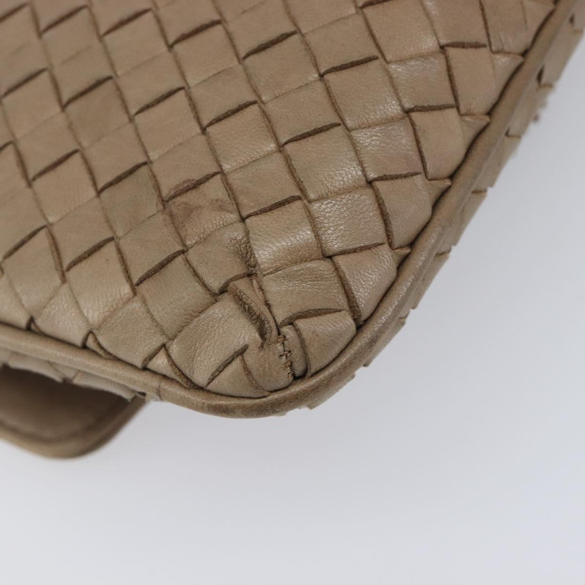 Bottega Veneta Tassel Flap Intrecciato Nappa, Beige, Leather, Crossbody Bag