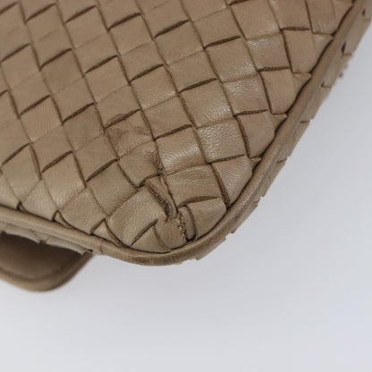 Bottega Veneta Tassel Flap Intrecciato Nappa, Beige, Leather, Crossbody Bag