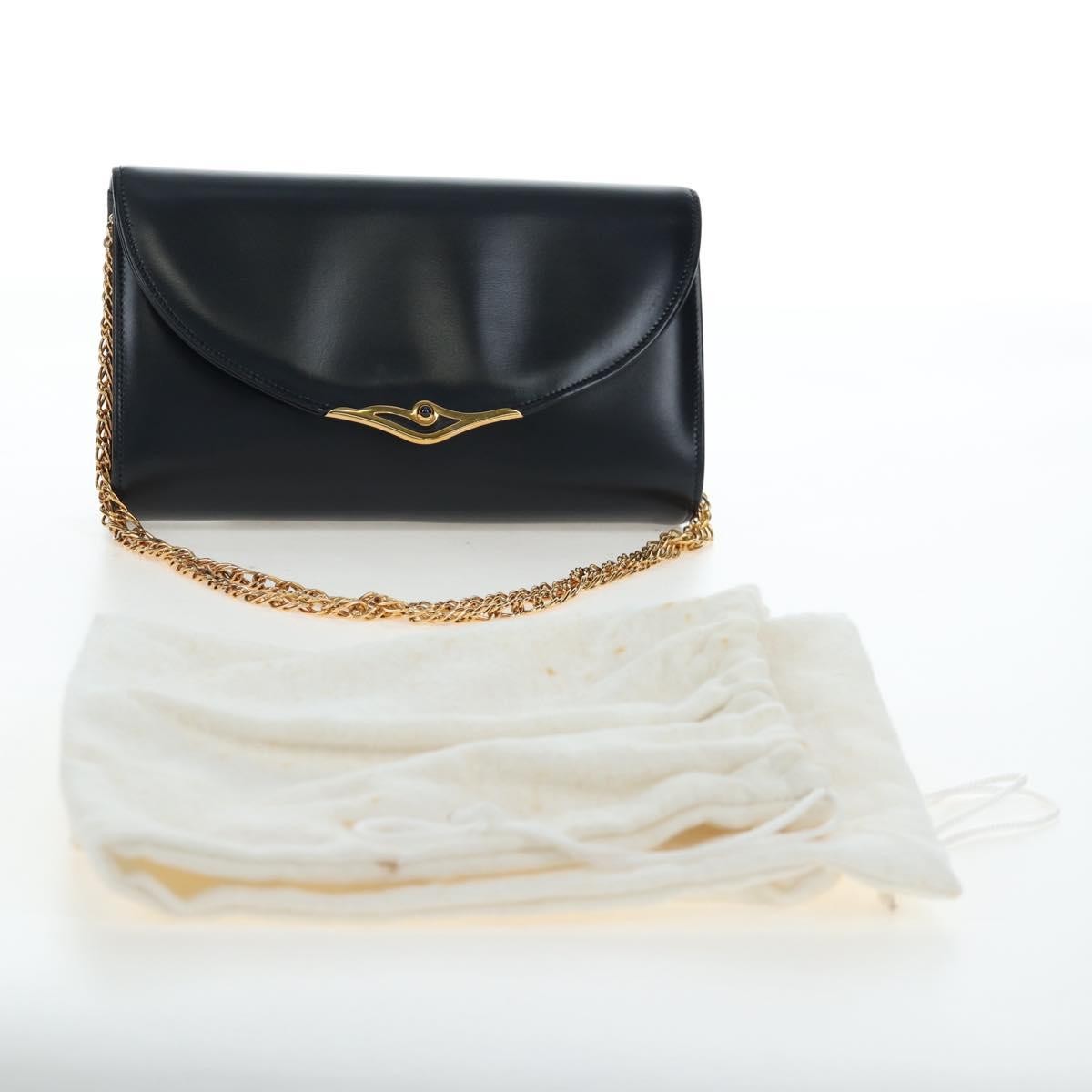 Cartier Sapphire Line Leather, Navy, Leather, Shoulder Bag