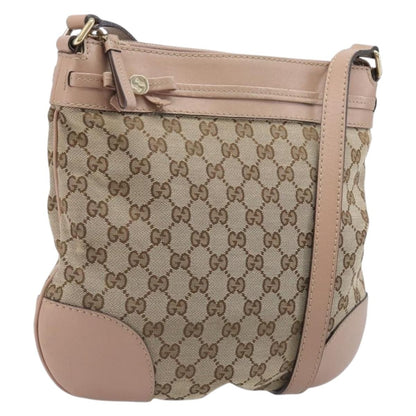 Gucci Mayfair Messenger GG Canvas and Leather, Beige, Canvas, Shoulder Bag