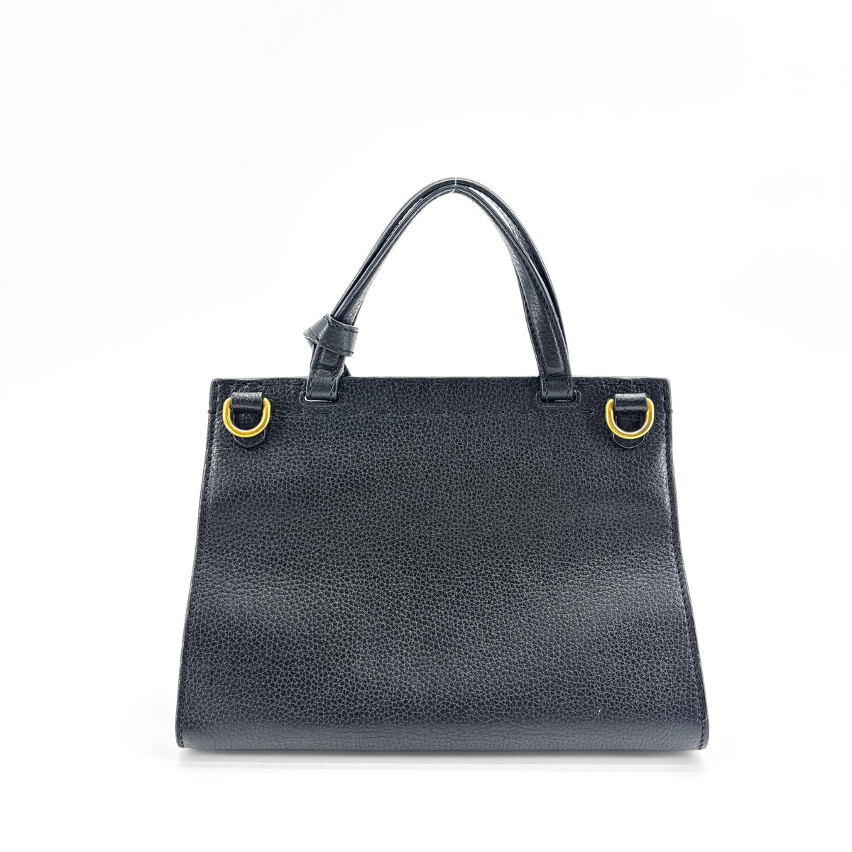 Gucci GG Marmont Top Handle Leather, Black, Leather, Handbag