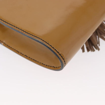 Gucci Emily Chain Flap Patent, Beige, Patent Leather, Shoulder Bag