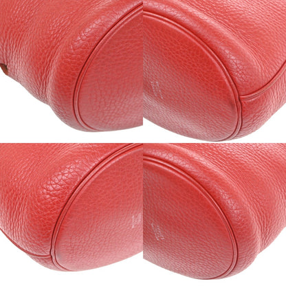 Hermes Mangeoire Courchevel, Red, Leather, Shoulder Bag