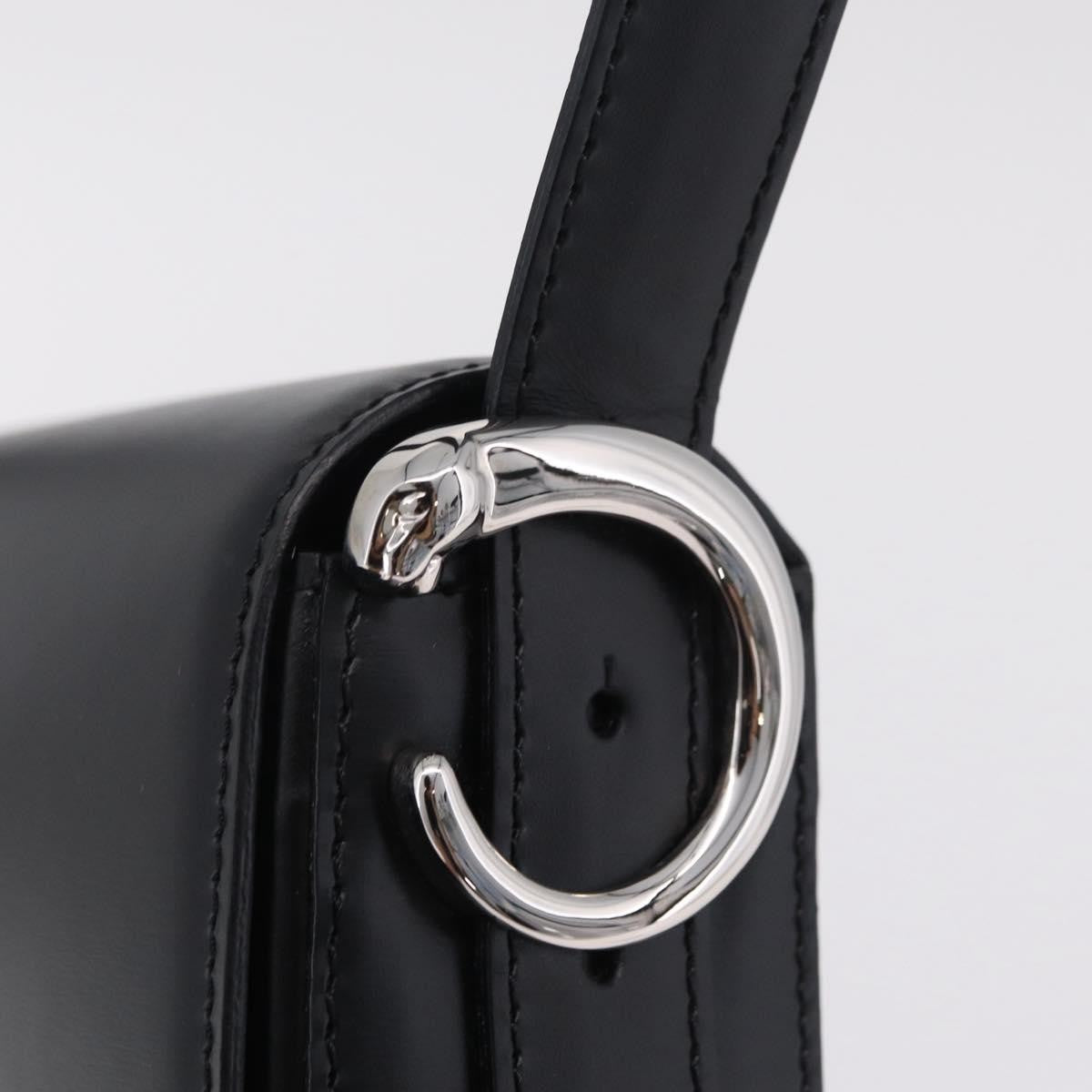 Cartier Panthère Shoulder Leather, Black, Leather, Shoulder Bag