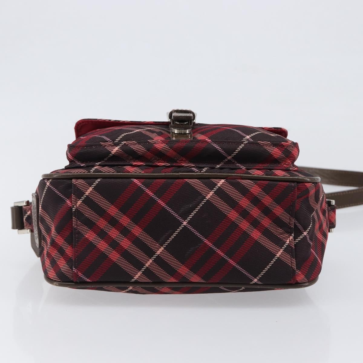 Burberry Nova Check Blue Label Nylon, Burgundy, Nylon, Shoulder Bag