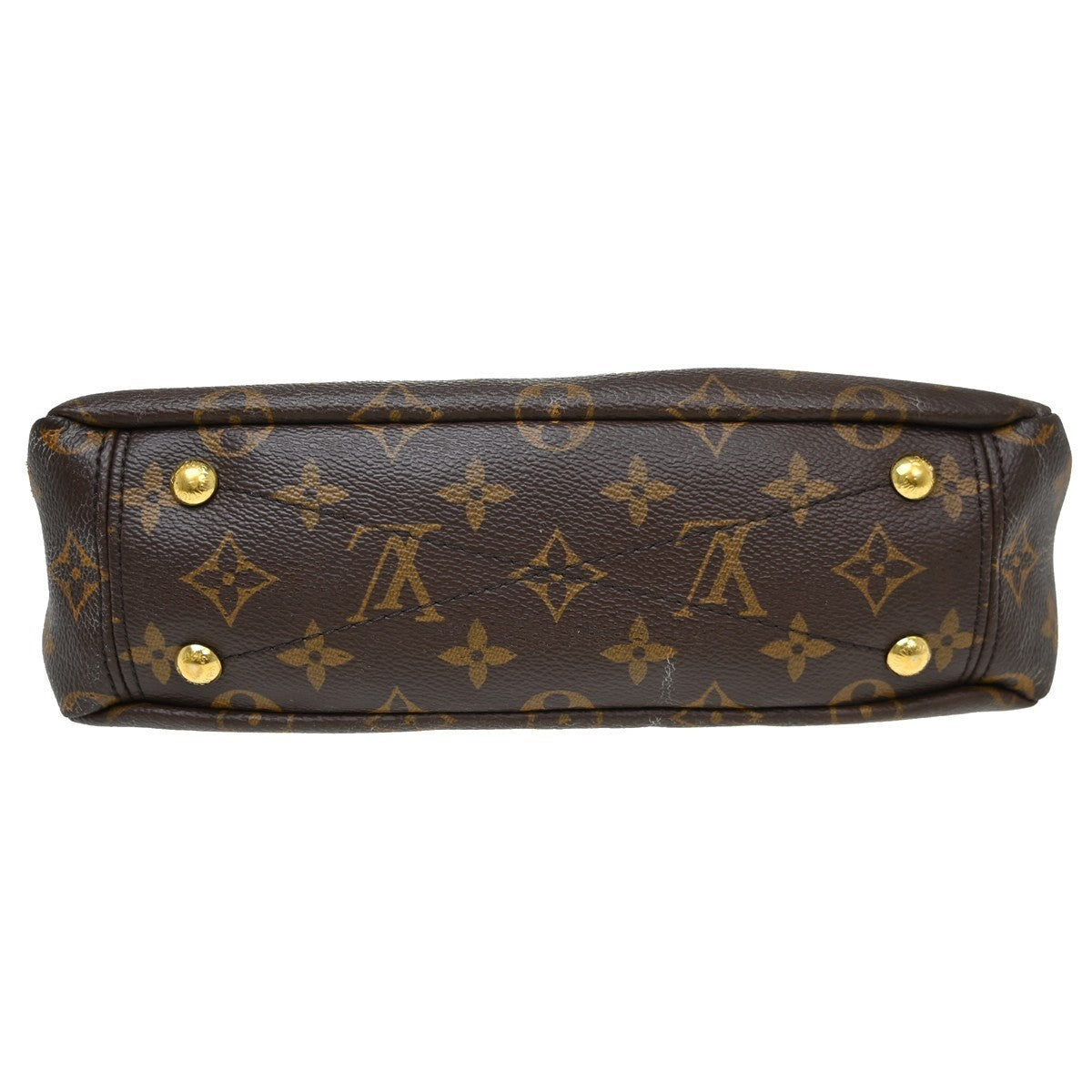 Louis Vuitton Pallas Tote Monogram Canvas with Leather, Brown, Canvas, Handbag