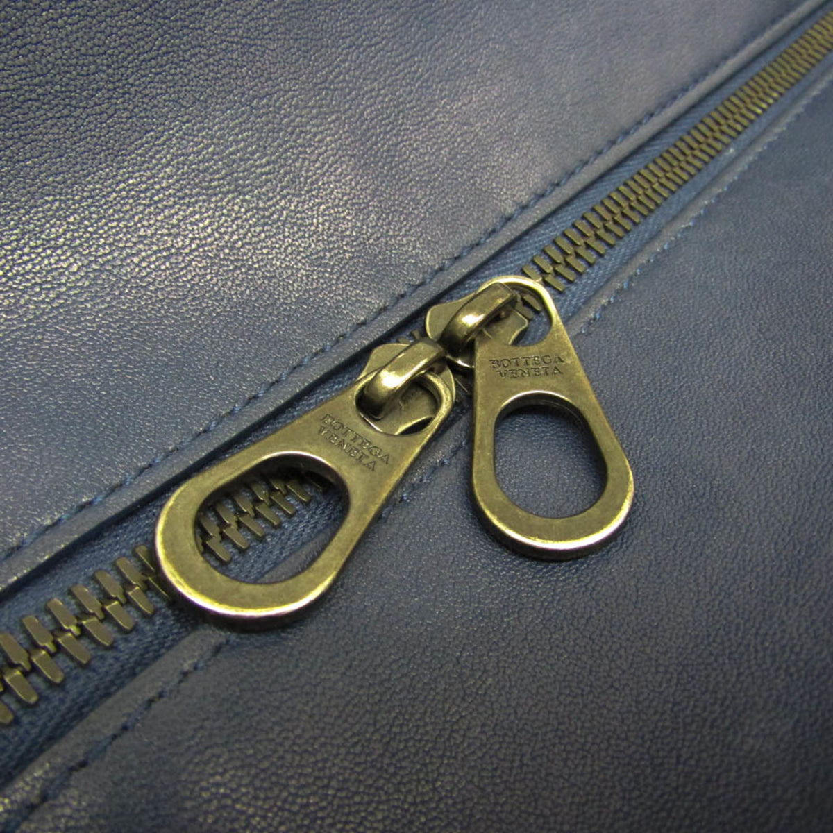 Bottega Veneta Intrecciato Leather, Navy, Leather, Briefcase