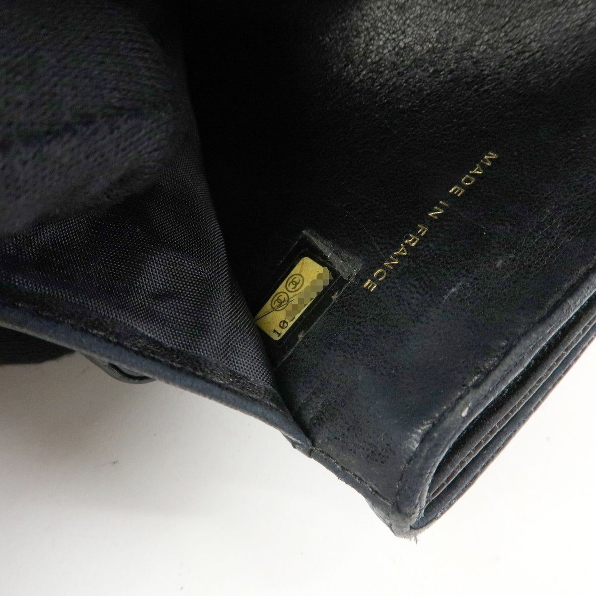 Chanel Vintage Timeless Bifold Caviar, Black, Leather, Wallet