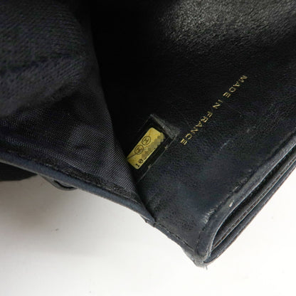 Chanel Vintage Timeless Bifold Caviar, Black, Leather, Wallet