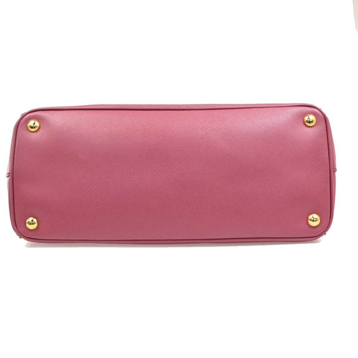 Prada Double Zip Lux Convertible Saffiano Leather, Pink, Leather, Tote Bag
