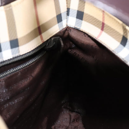 Burberry Vintage Vintage Check Coated Canvas, Beige, Canvas, Tote Bag